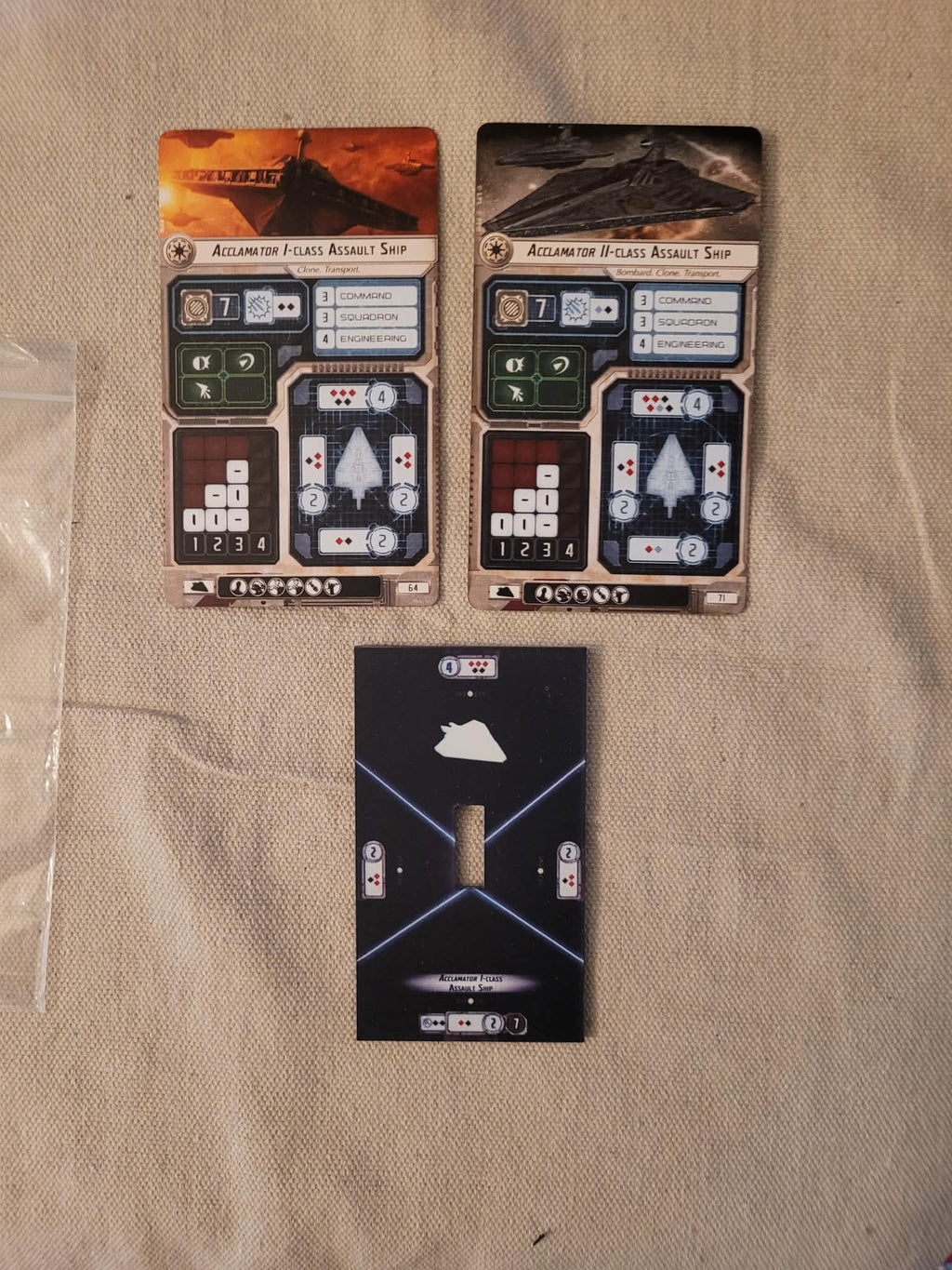 Star Wars armada Acclimator class Painted/stand/ship Tokens
