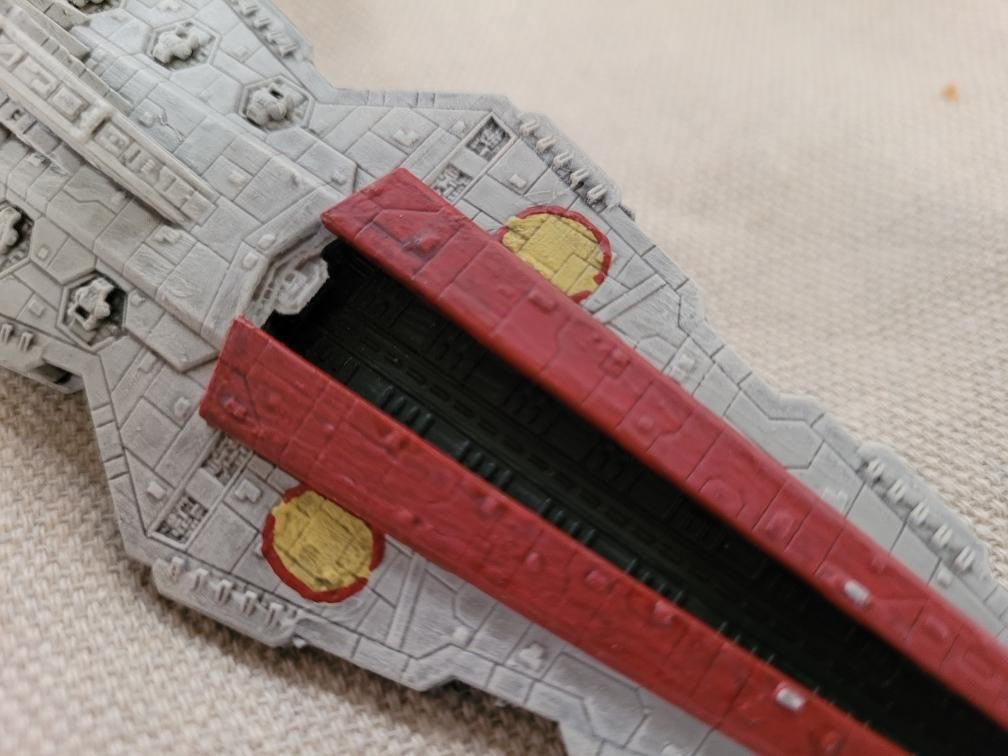 Star Wars Armada Venator Class Star Destroyer(fully painted) with base and cards