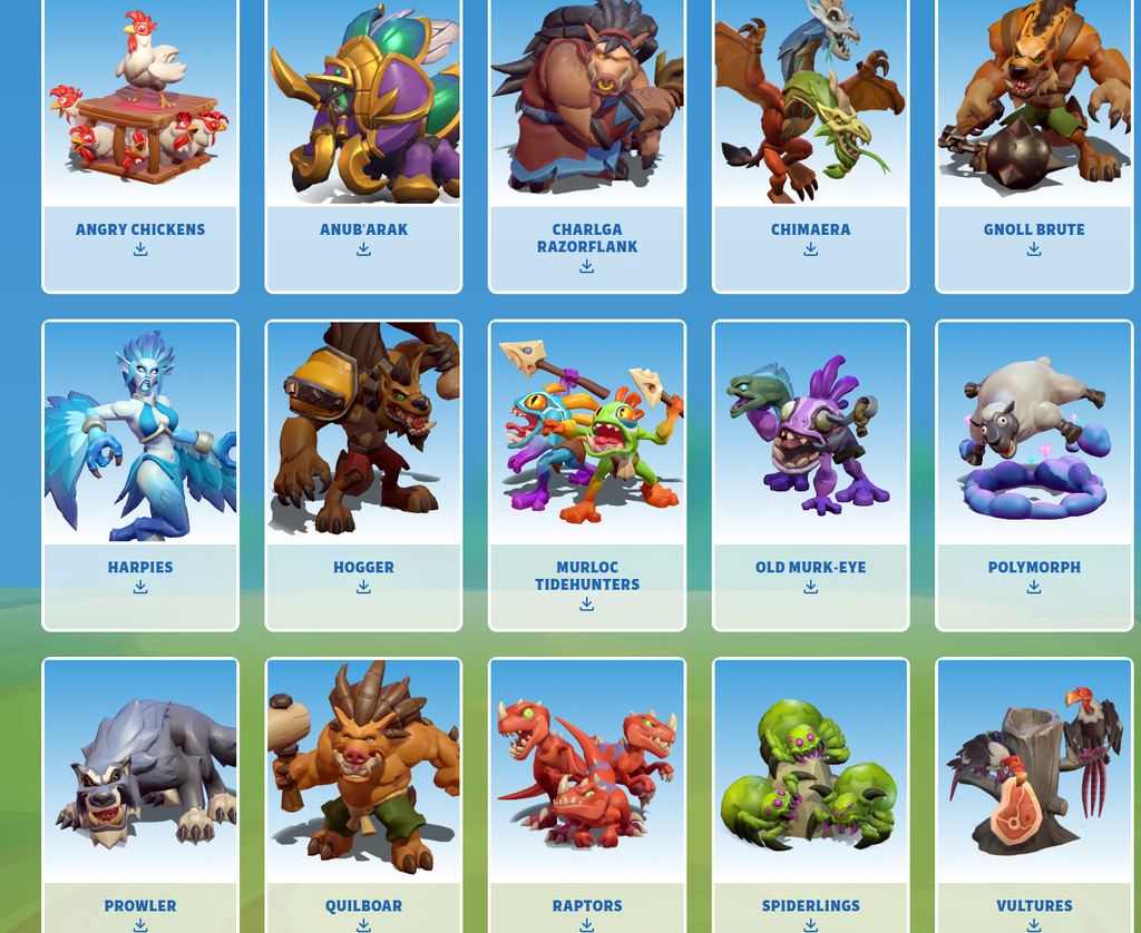 Warcraft Rumble Minis Set Army