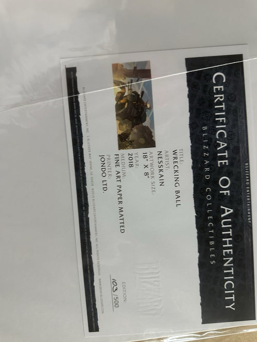 Blizzard Entertainment Overwatch Collectible Metal Art License Plate
