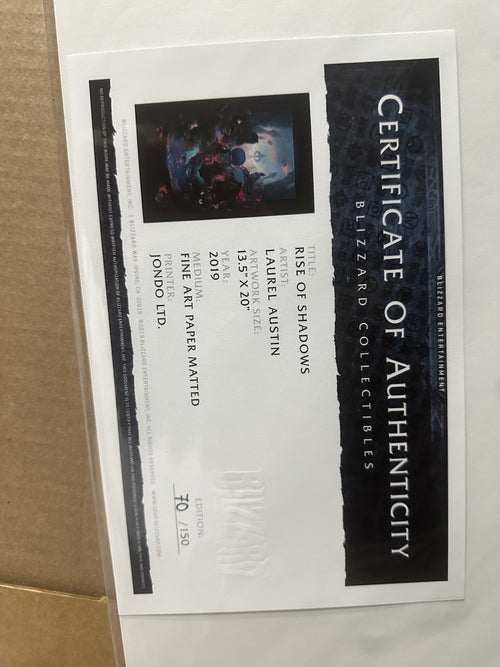 Blizzard Collectibles Artwork Rise Of Shadows