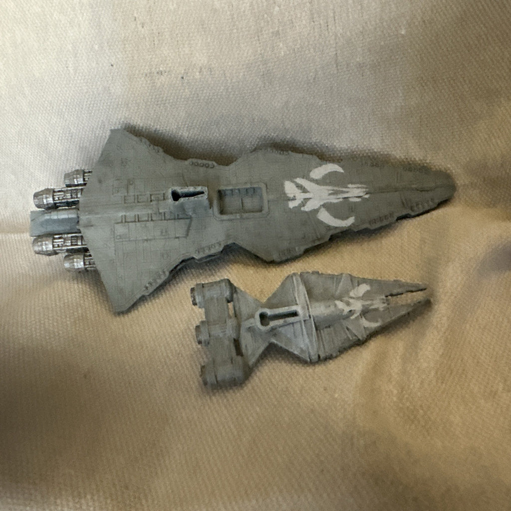Star Wars Armada Venator Class Star Destroyer(fully painted) with base and cards