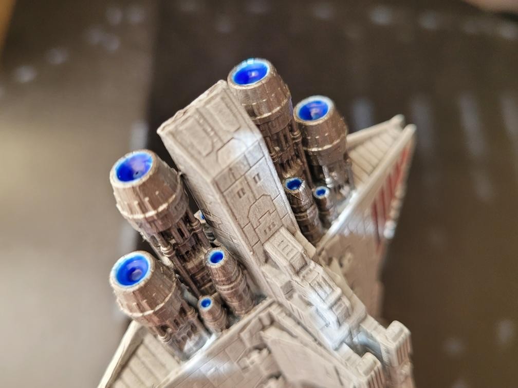 Star Wars Armada Venator Class Star Destroyer(fully painted) with base and cards